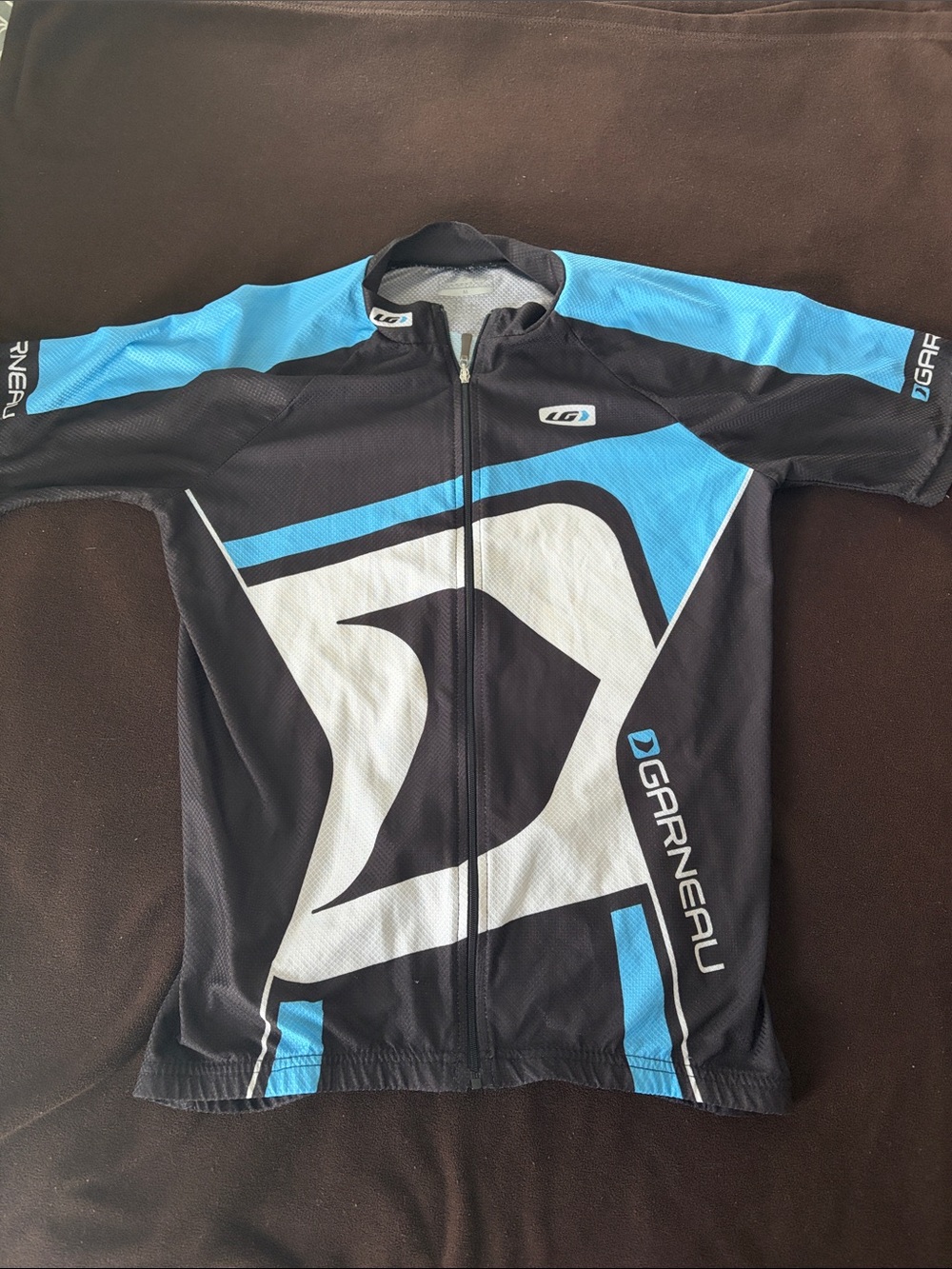 Garneau Women's Black & Blue Short Sleeve Cycling Jersey